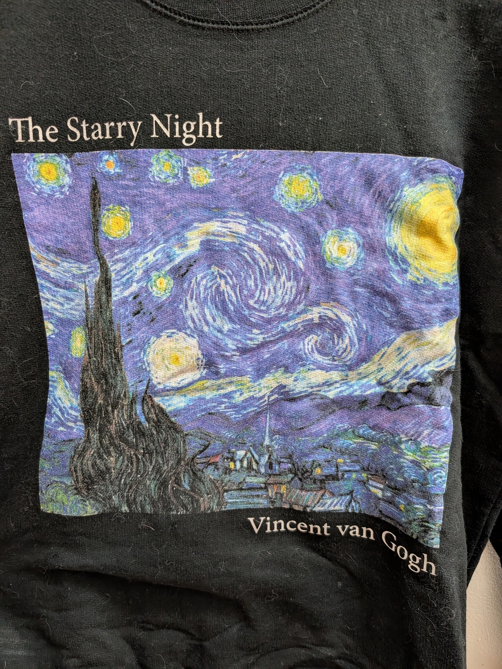 Pierce Archive The Starry Night Vincent van Gogh Sweatshirt Graphic Size Small